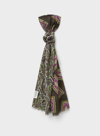 Cotton & Cashmere Wool Medallion Hazel Neck Scarf