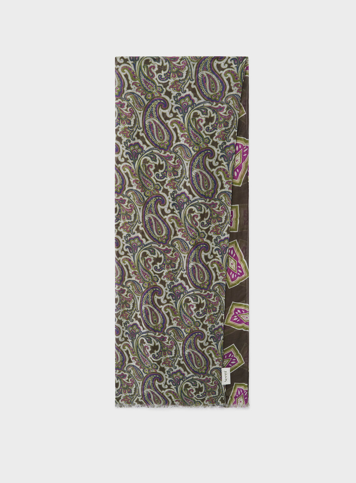 Cotton & Cashmere Wool Medallion Hazel Neck Scarf