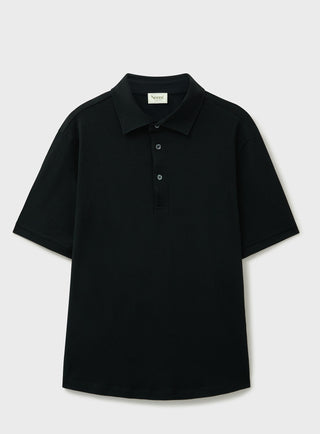 ZQ Merino Super 120s Jersey Black Short Sleeve Polo