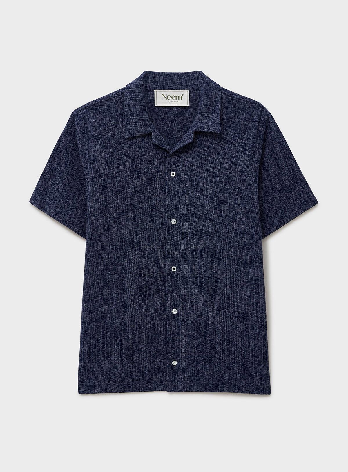 Recycled Cotton Basket Weave Short Sleeved Shirt