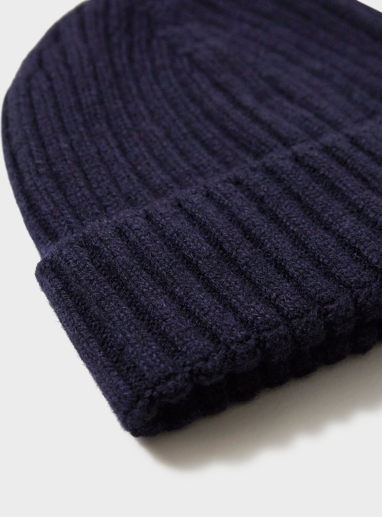 Recycled Cashmere Navy Beanie Hats Neem London 