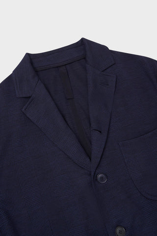 ZQ Merino Wool Dark Navy Prince of Wales Check Blazer