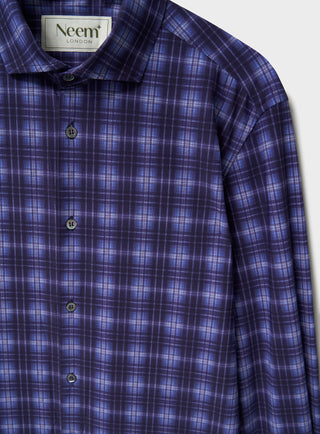 Recycled Italian Cernobbio Blue Cut Away Comfort Shirt