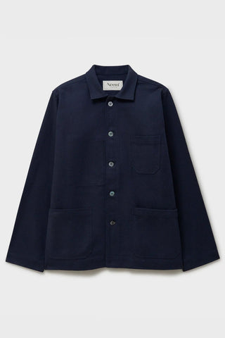 mens cotton twill chore jacket navy 