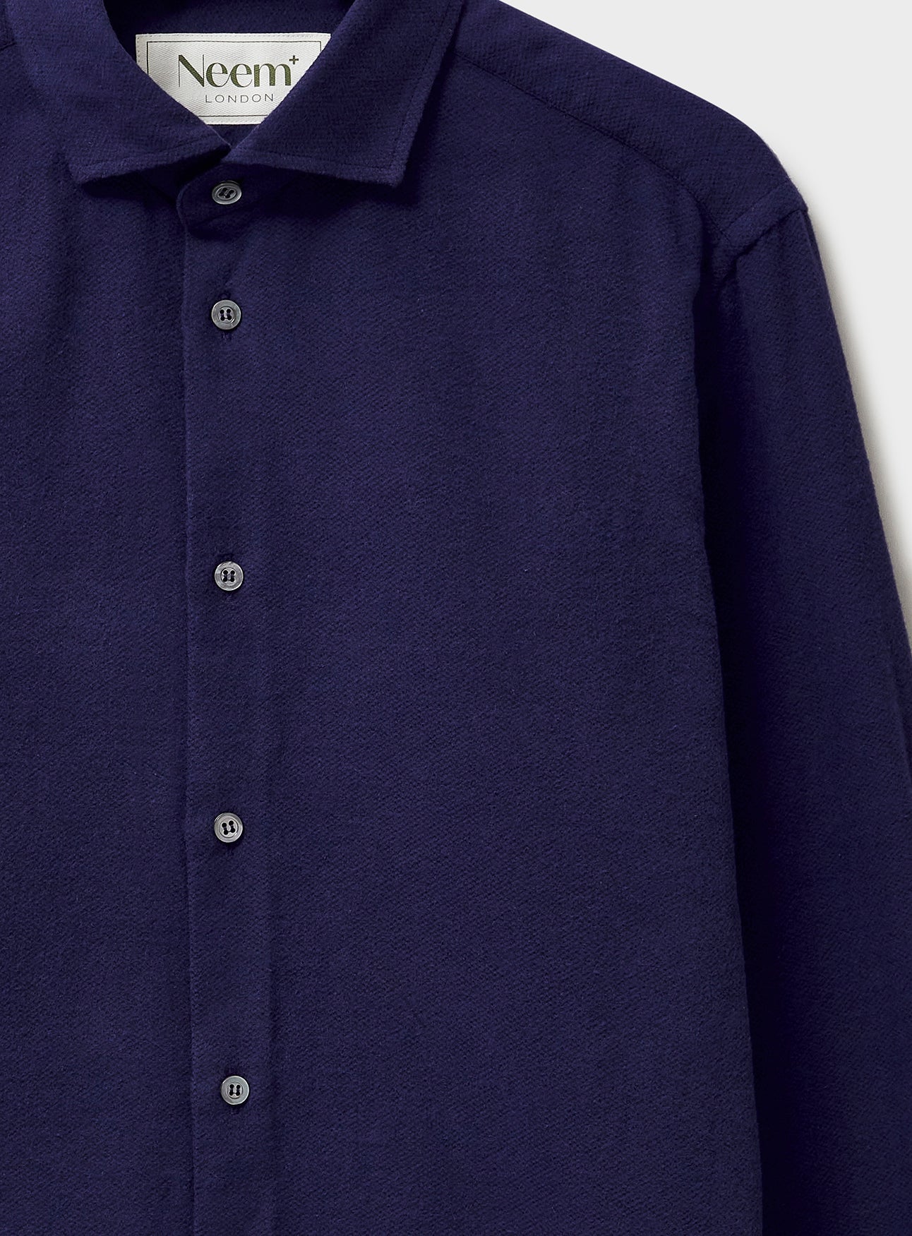 Recycled Italian Flannel Cut Away Collar Shirt