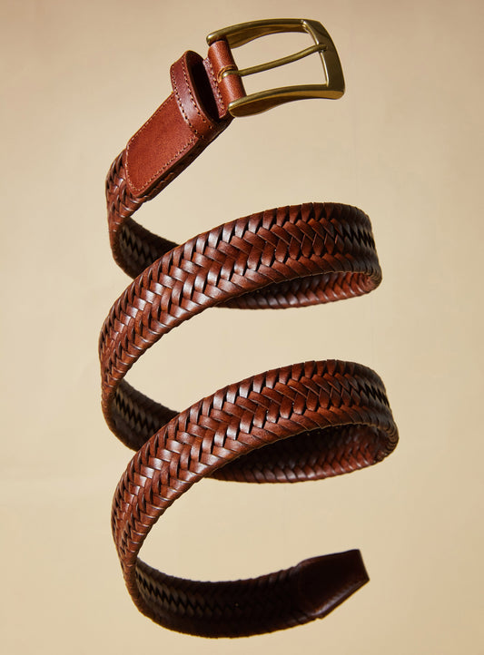 Recycled Leather Brown Belt belts Neem London 