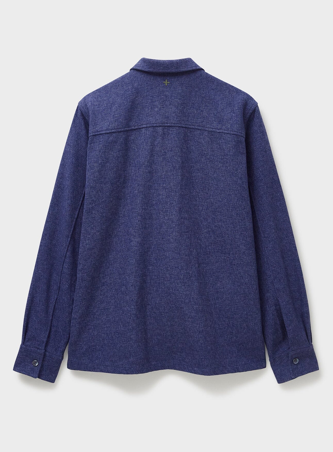 navy overshirt, recycled cotton