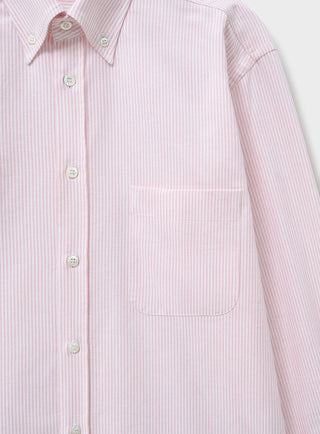 Recycled Italian Oxford Cloth Pink Button Down Shirt