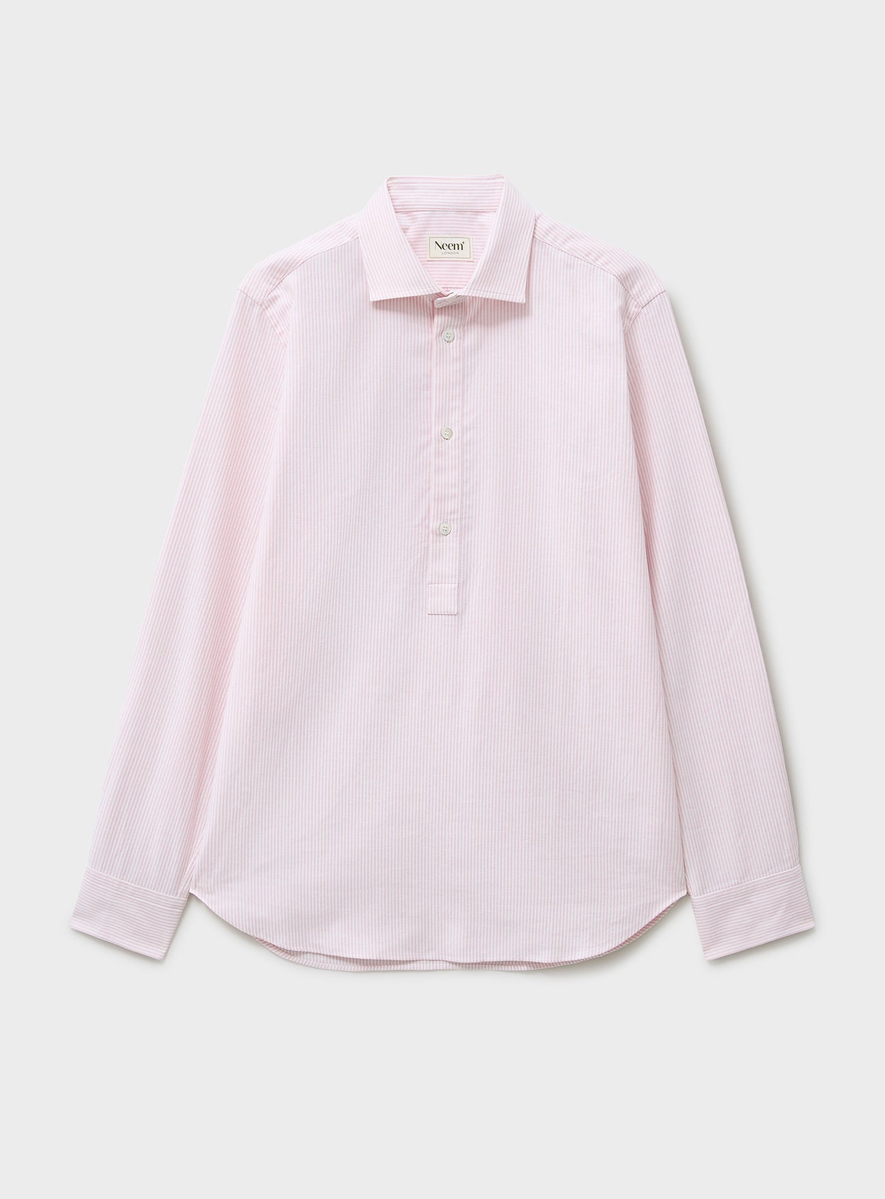 Recycled Italian Oxford Cut Away Popover Shirt