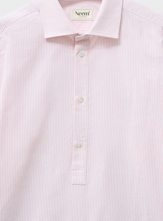 Recycled Italian Oxford Pink New Cut Away Popover Shirt