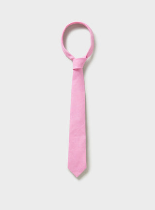 Italian linen tie Neem London Pink 