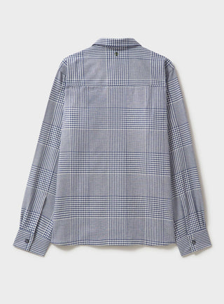 Recycled Cotton Navy Prince of Wales Spitalfields Overshirt Spitalfields Overshirt Neem London 