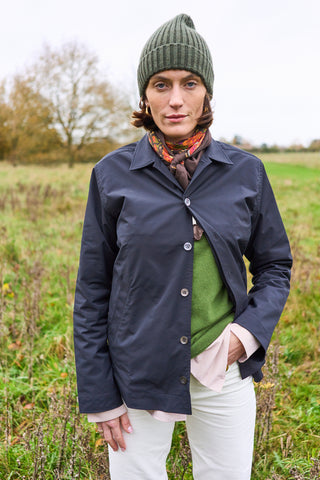 Recycled Italian Wool Knit Green Crew neck