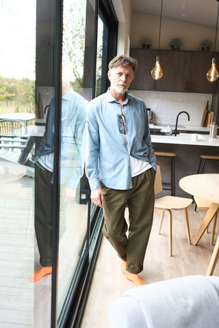 Recycled Denim Indigo Cut Away Shirt