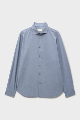 Men's blue denim chambray shirt