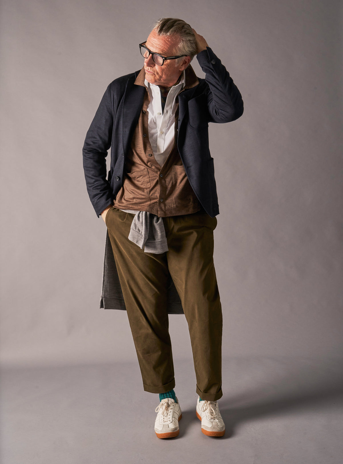 ZQ Merino Wool Jersey stripe Jersey Cardigan