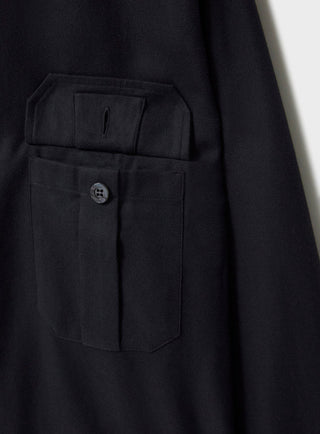 Regenerative Cotton Flannel Black Over-Shirt Over-Shirts Neem London 