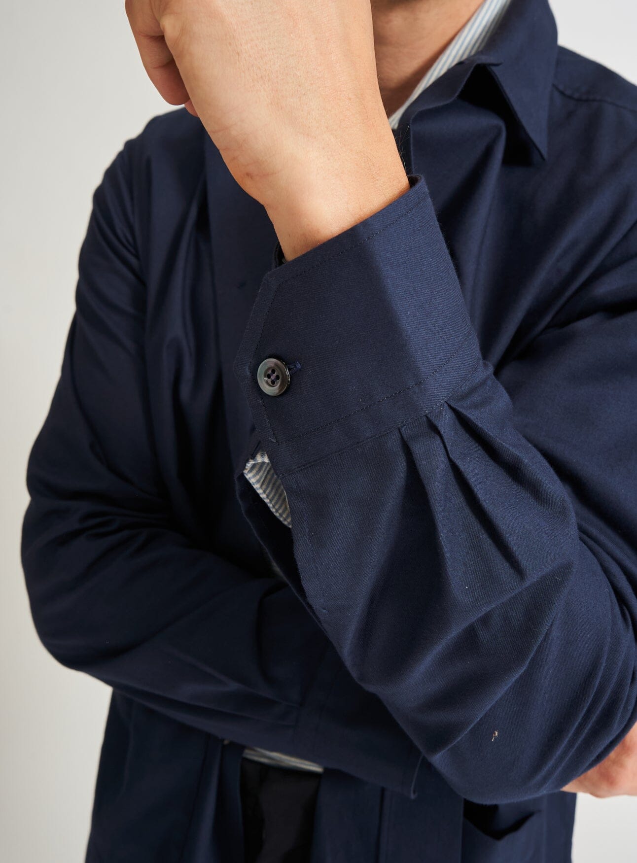 Regenerative Cotton Navy Shirt Jacket Over-Shirts Neem Global 