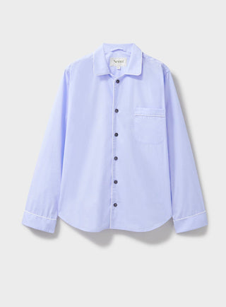 Regenerative Cotton Poplin Sky Barnes PJ Shirt Over-Shirts Neem London 