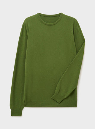 Recycled Italian Wool Knit Green Crew neck