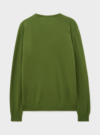 Recycled Italian Wool Knit Green Crew neck