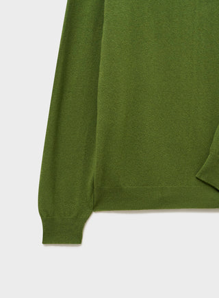 Recycled Italian Wool Knit Green Crew neck