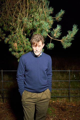 Recycled Wool Italian Navy Crew Neck Knit