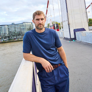 ZQ Merino Steel Blue Super 120s Stretch T-Shirt
