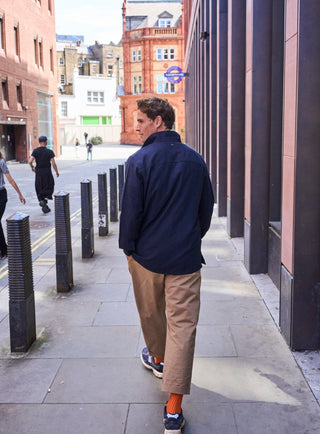 Recycled British Ribbed Cotton Orange Men's Socks Accessories Neem London 