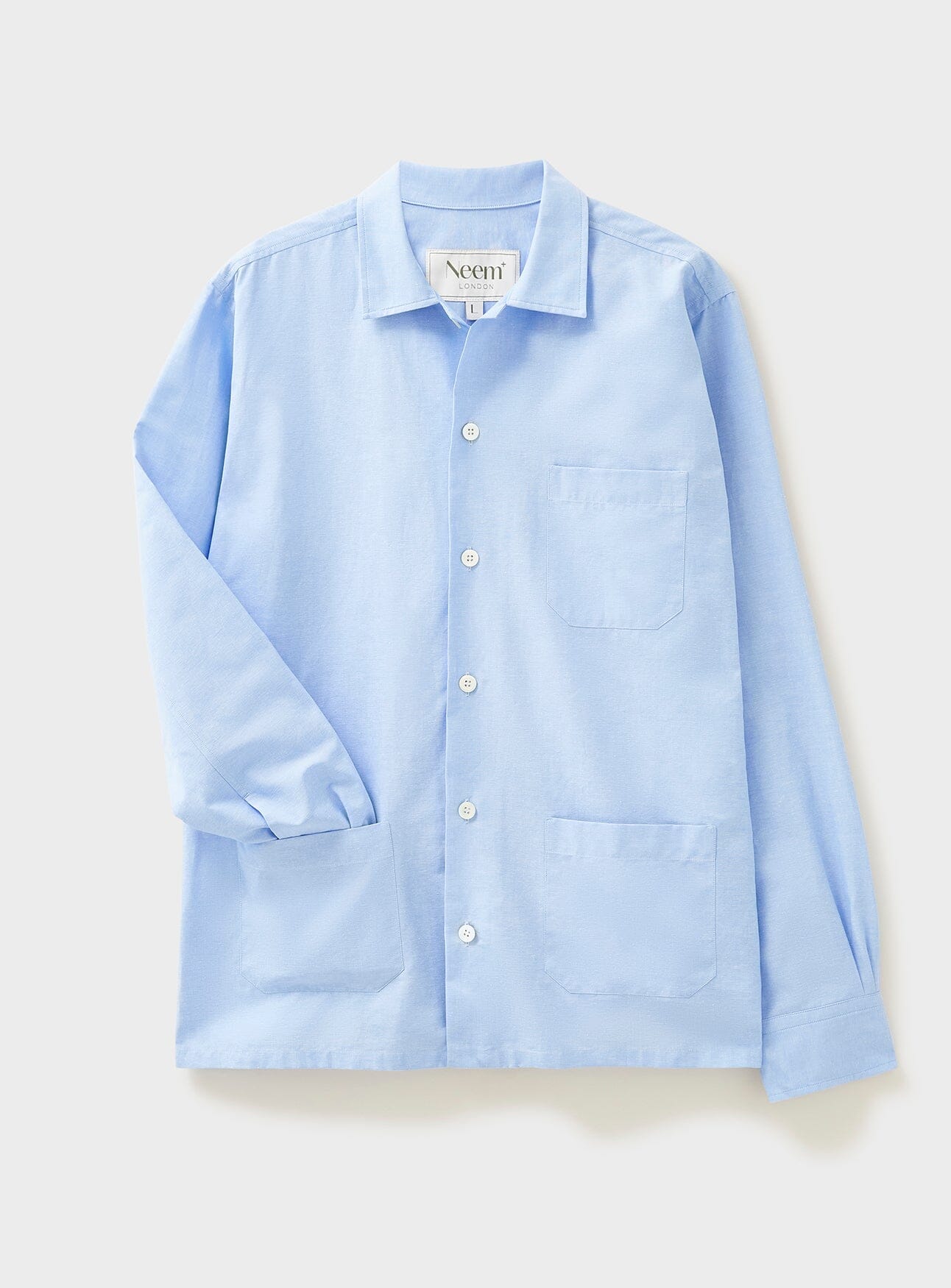 sustainable clothing, blue shirt