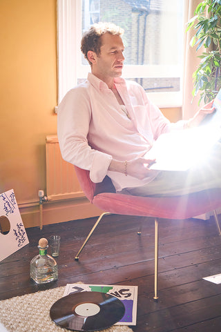 Recycled Italian Oxford Cloth Pink Button Down Shirt