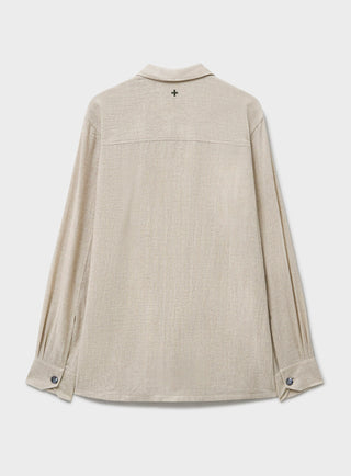 Recycled Cotton Basket Weave Stone Resort Overshirt