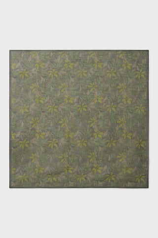 Tencel Linen Blend Modern Floral Green Bandana