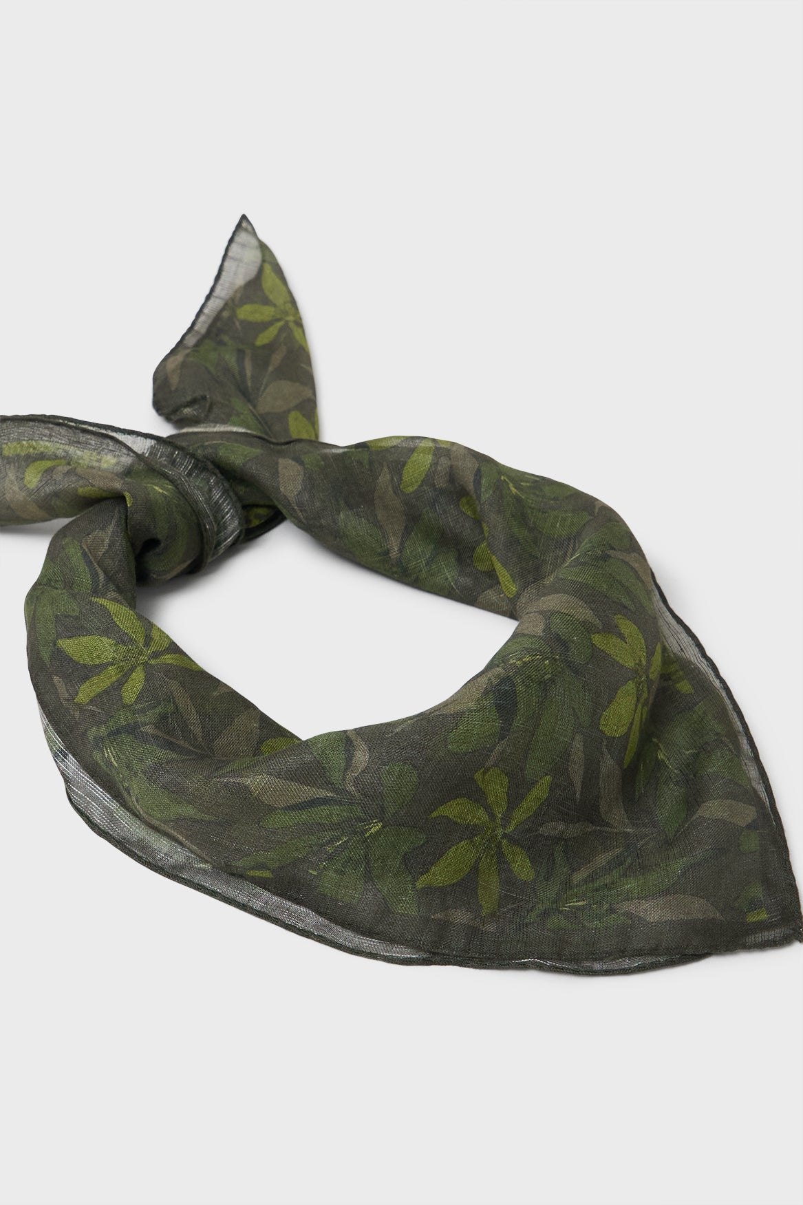 Tencel Linen Blend Modern Floral Bandana