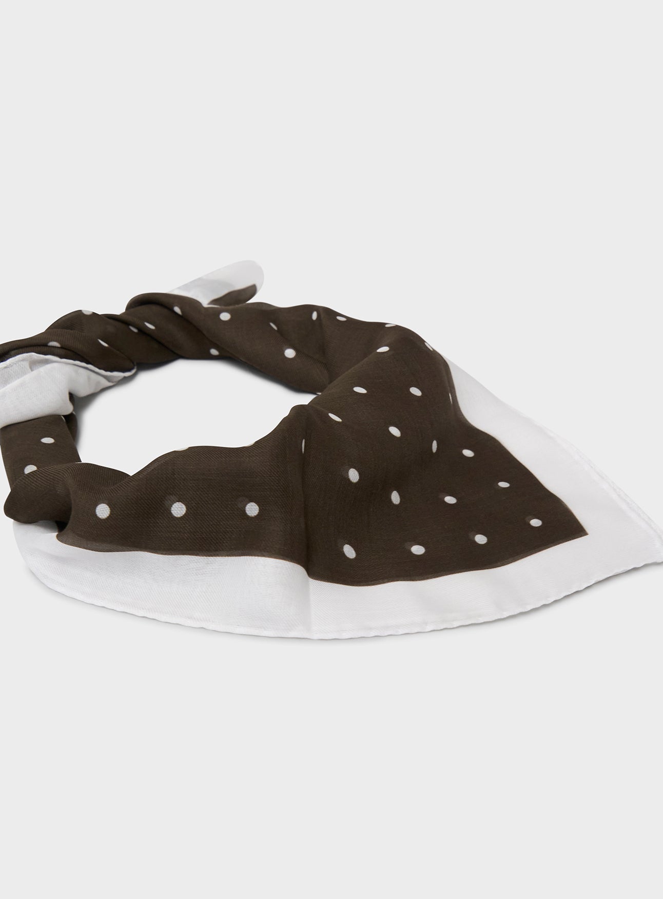Tencel Polka Dot Chocolate Bandana