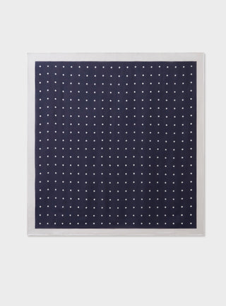Tencel Polka Dot Navy Neem Bandana