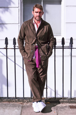Heavy Cotton Deep Neem Chancery Suit