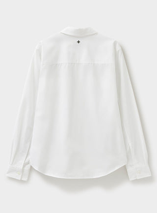 poplin long sleeve white shirt