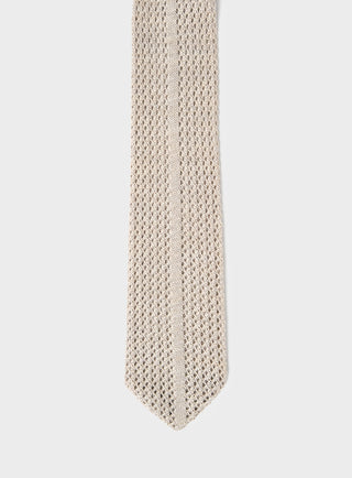 Recycled Wool Knit Oatmeal Tie
