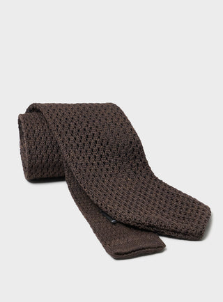 Wool Knit Chocolate Tie