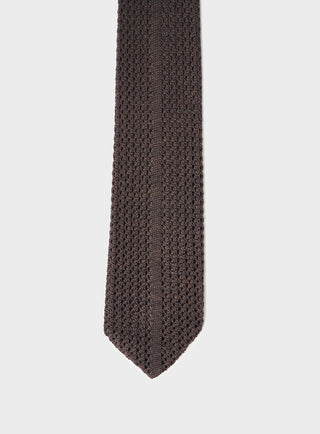 Wool Knit Chocolate Tie