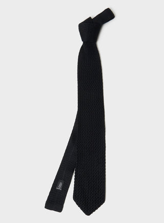 Wool Knit Anthracite Tie