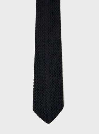 Wool Knit Anthracite Tie