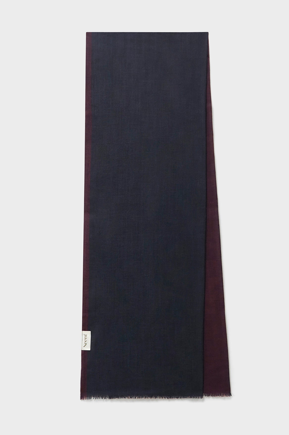 Double Faced Wool & Burgundy Classic Scarf