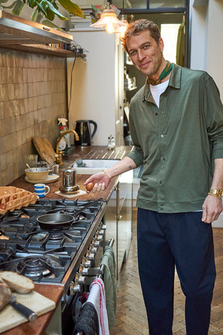 mens olive green premium mens merino wool shirt 