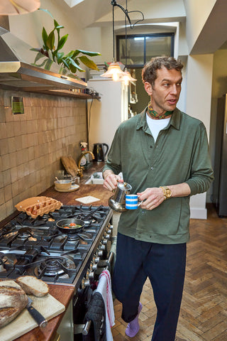 ZQ Merino Wool Jersey Olive Overshirt