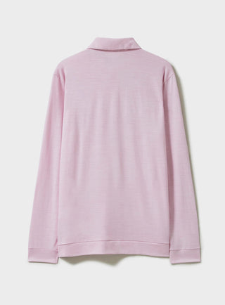 ZQ Merino Wool Jersey Long Sleeve Pink Polo Polo Shirts Neem London 