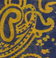 navy mustard paisley