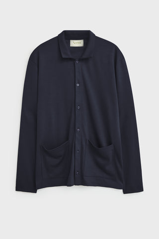 ZQ Merino 120s Neem Navy Jersey Cardigan