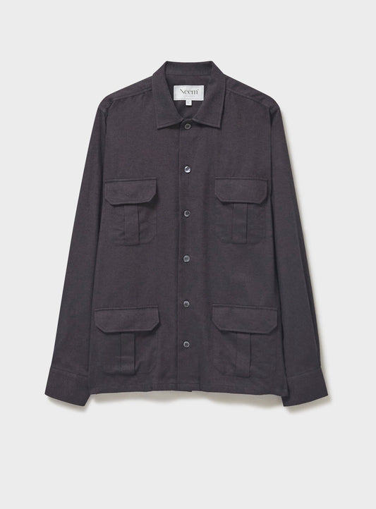 Recycled Italian Chocolate Flannel Over-Shirt Over-Shirts Neem Global 